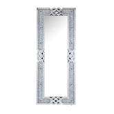 Noralie Mirrored & Faux Diamonds Accent Floor Mirror Model 97758 By ACME Furniture